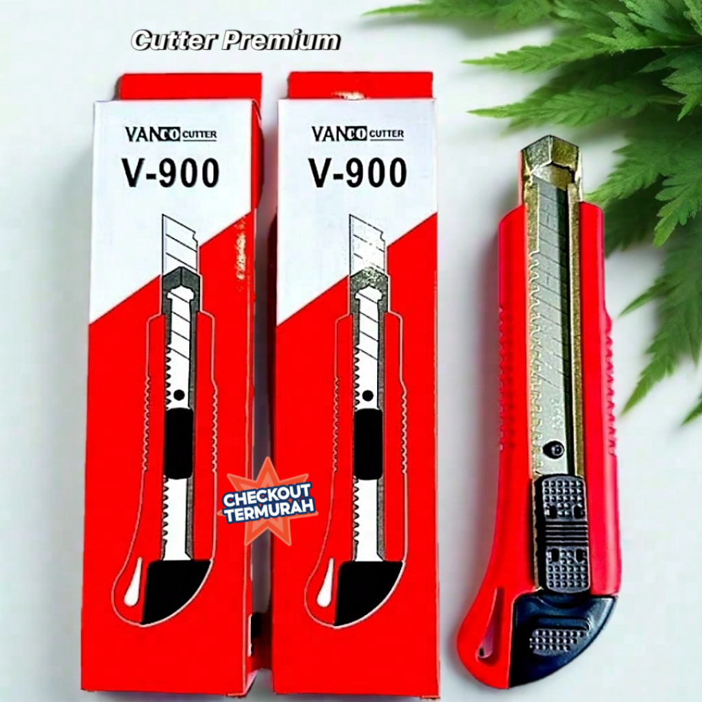 

Cutter Vanco V-900 Ukuran Besar – Pisau Cutter Tajam untuk Kantor & Gudang 1pcs