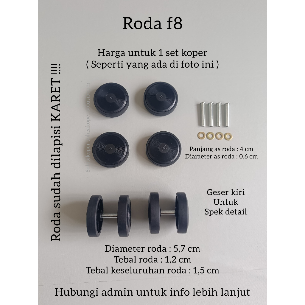 RODA DOUBLE WHEEL, RODA KOPER, RODA PENGGANTI KOPER
