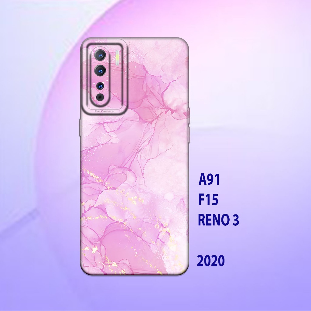 Silikon oppo A91 - oppo F15 - oppo Reno 3 _Casing case Proteksi HP bahan Lentur Tebal Hitam bening