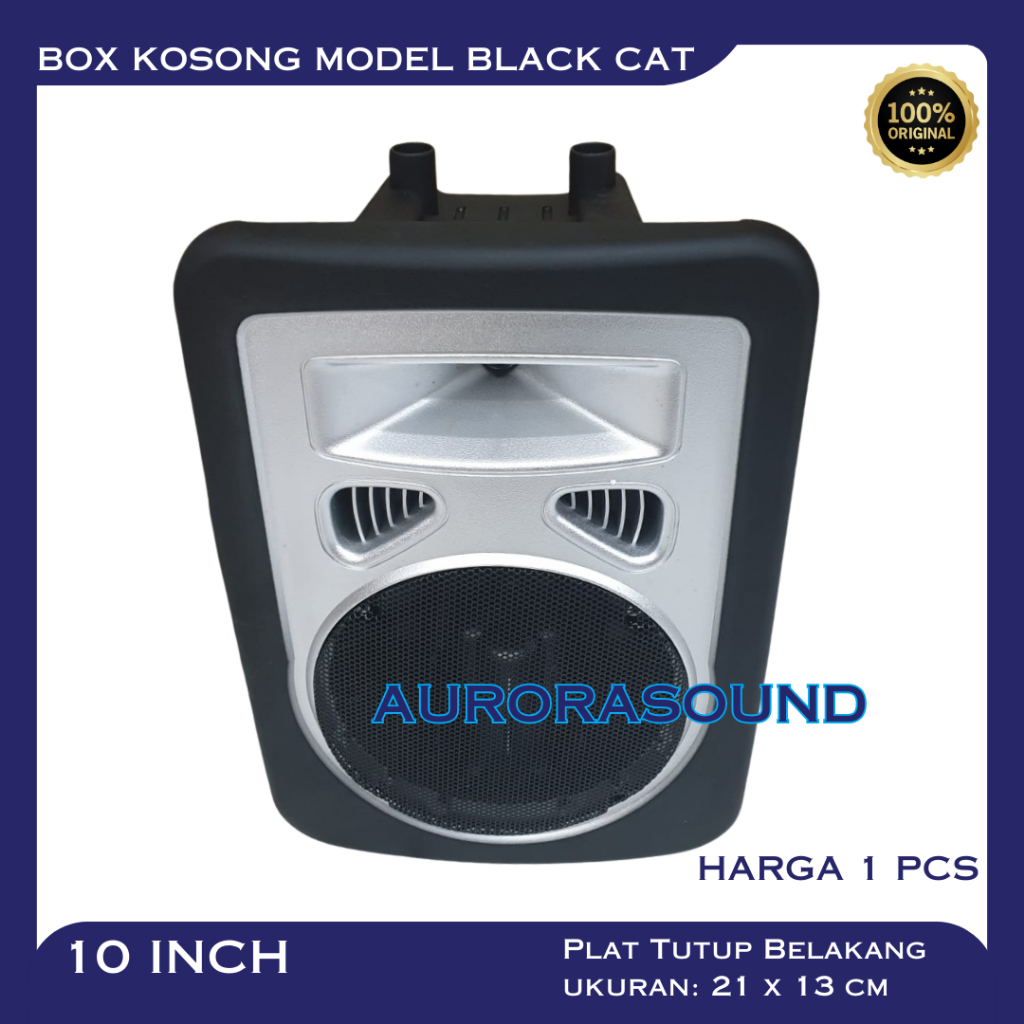 BOX KOSONG SPEAKER 10 INCH BOX FIBER PLASTIK BLACK CAT