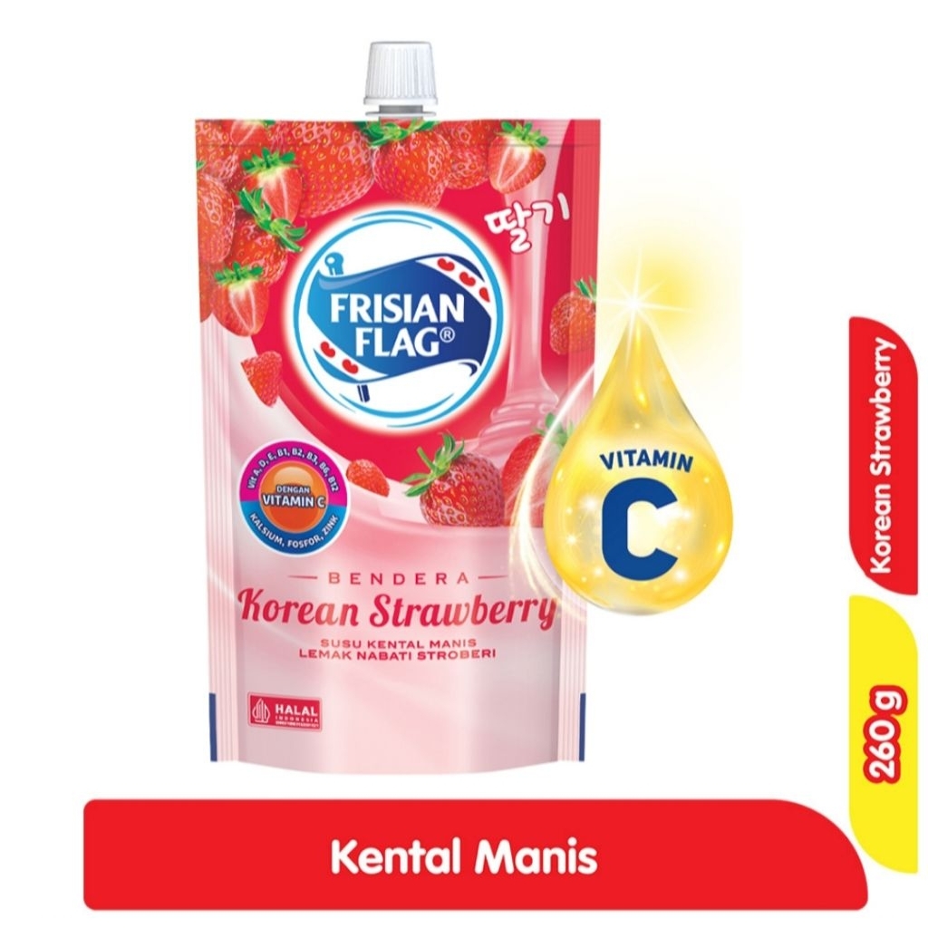 

FRISIAN FLAG KRIMER KENTAL MANIS STROBERY KOREA 260gr