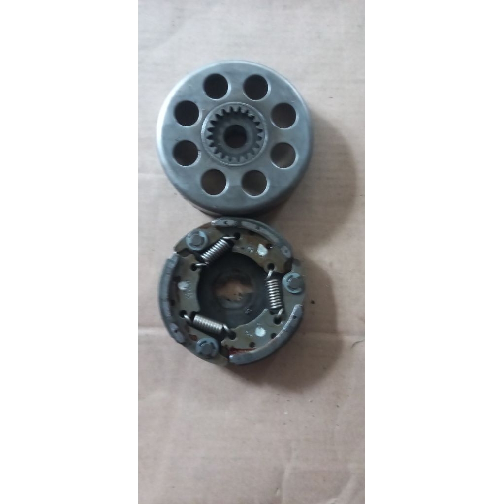 mangkok set kampas ganda suzuki rc100 bravo crystal tornado ori copotan