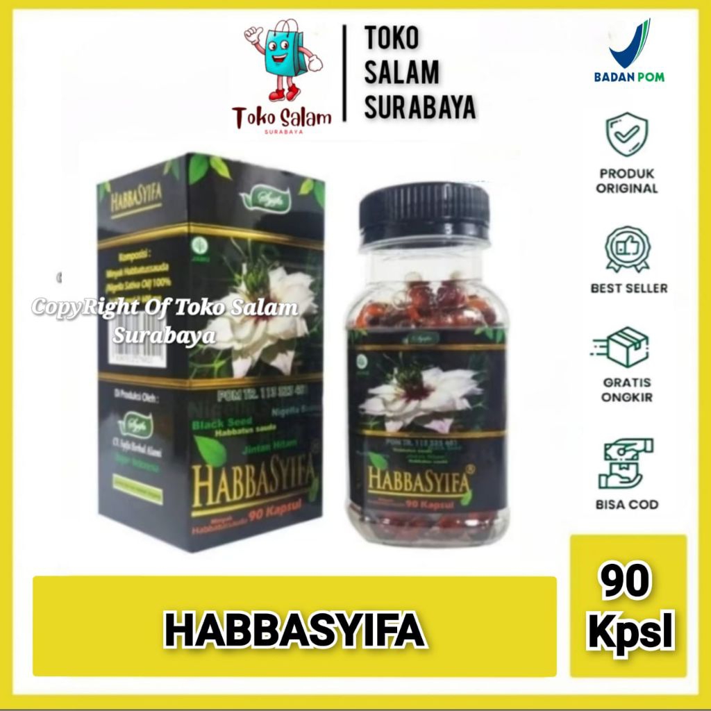 [ 90 Kpsl.] HABBASYIFA 90 Kpsl - Habbatussauda - Kapsul Minyak Jinten Hitam