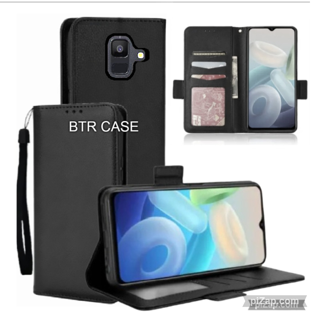 CASE DOMPET HP SAMSUNG A6 CASING DOMPET KULIT FLIP COVER LEATHER SARUNG HP