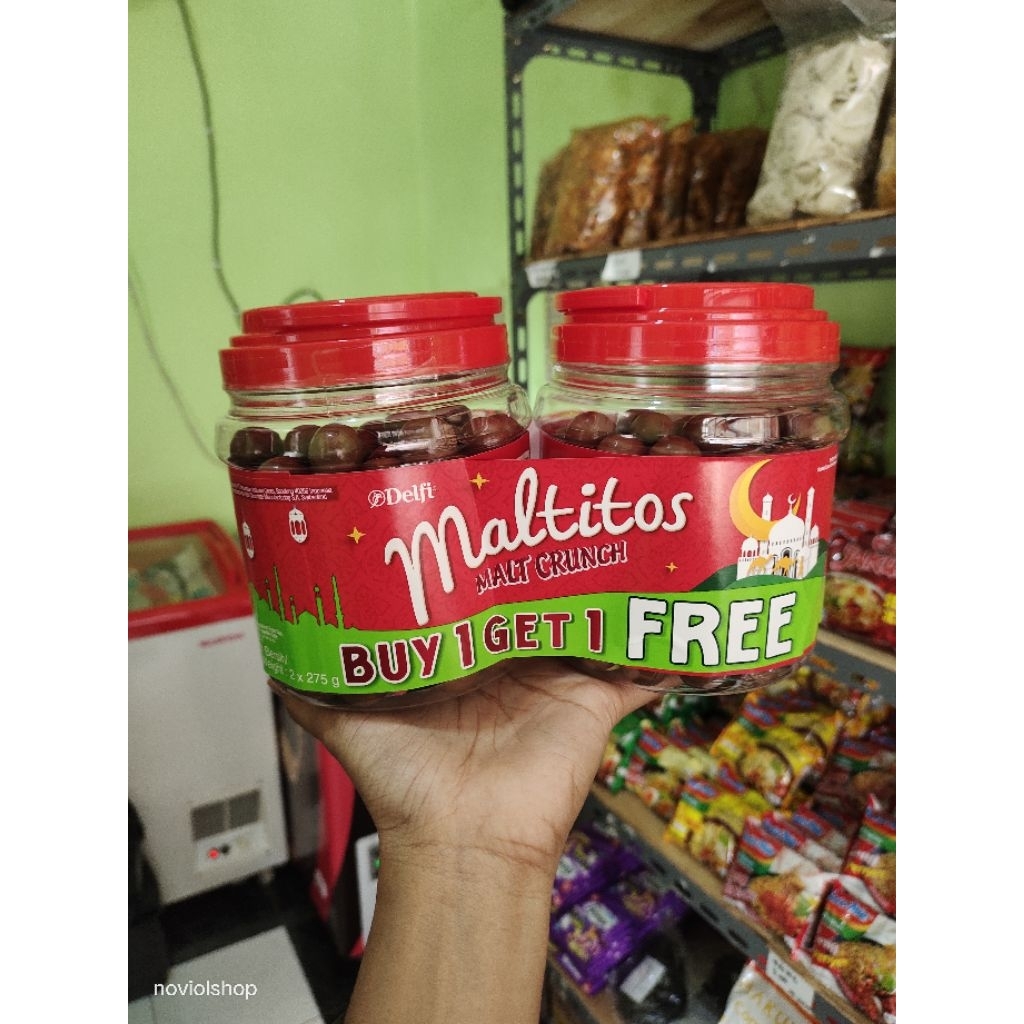 

maltitos delfi coklat 1 paket isi 2 toples