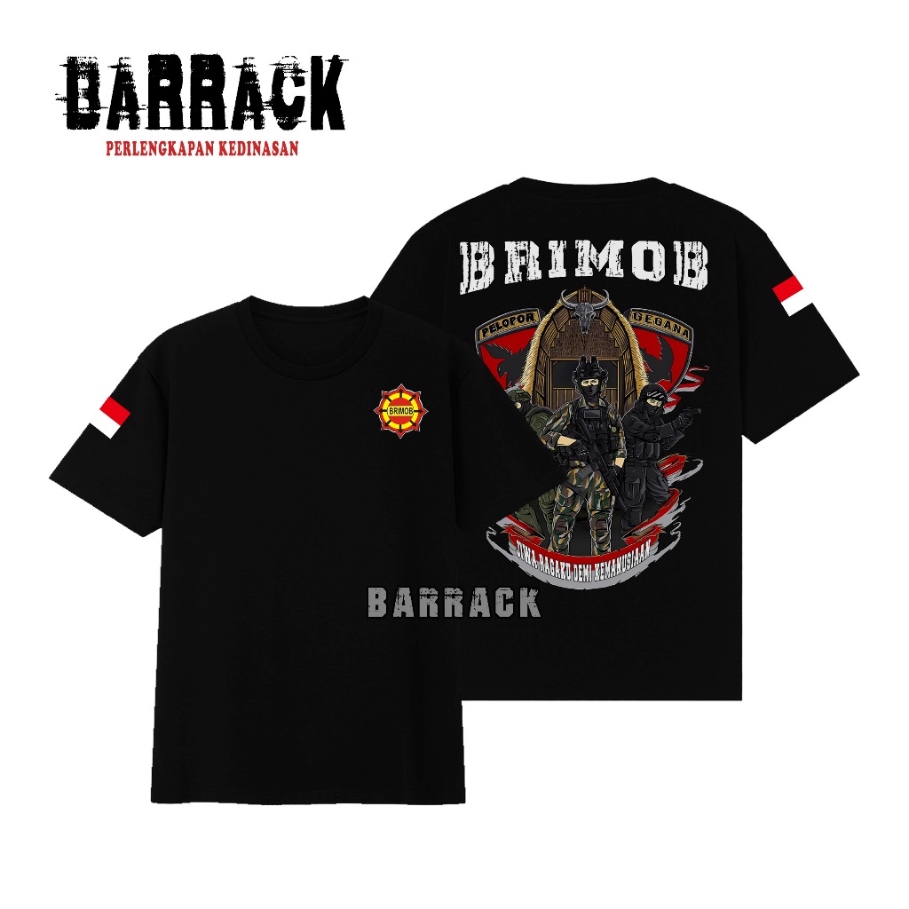 KAOS KORPS BRIMOB / PELOPOR / GEGANA / TANGAN PENDEK / TANGAN PANJANG