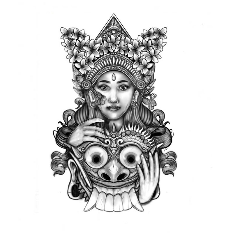 ZARIL Tato Temporer J527 WANITA ADAT BALI | Tato Temporary Tahan 2-4 hari TATO SEMENTARA