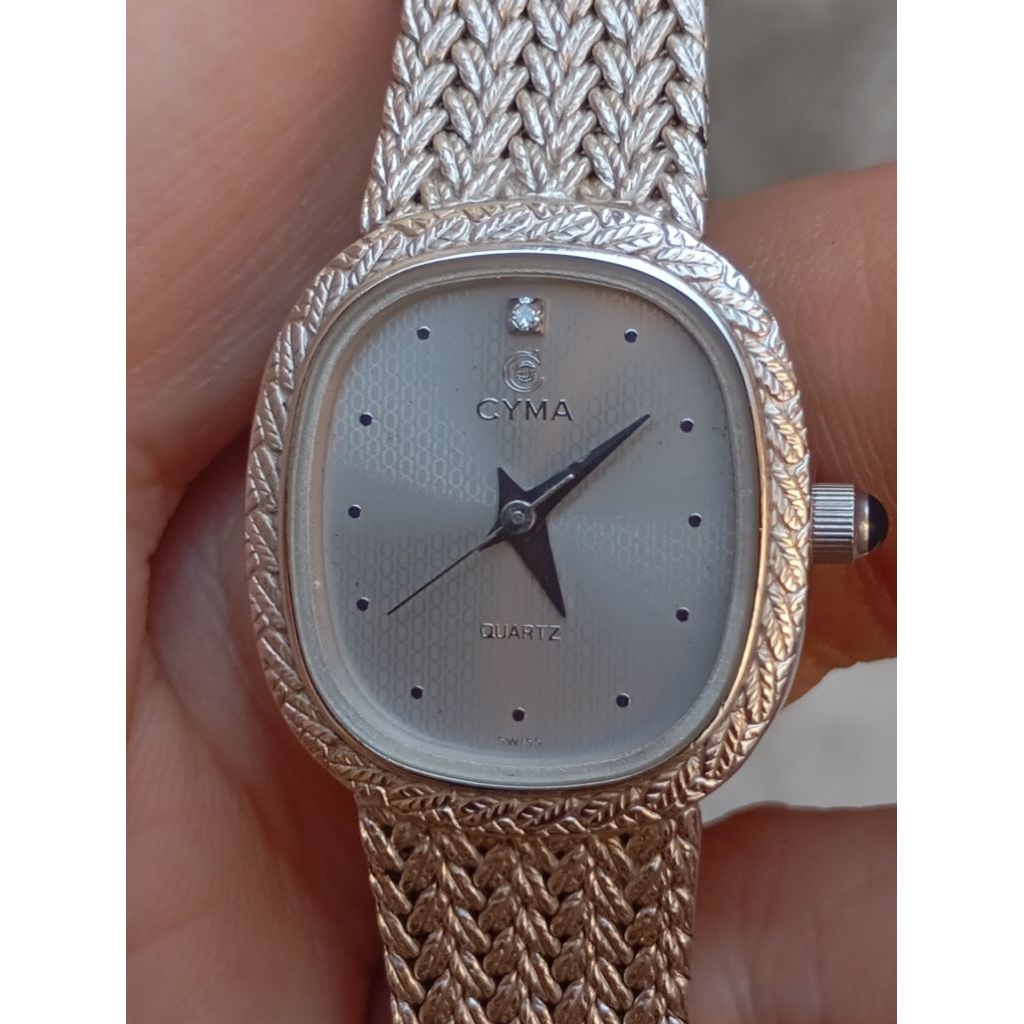 jam tangan cyma cewek swiss quartz second preloved original
