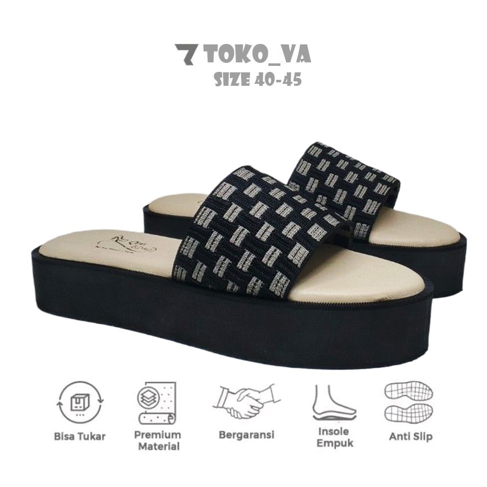 ORGINAL Wedges Ibu Ibu Ukuran Jumbo | No 40 41 42 43 44 45 | Sendal Pesta Kondangan Wanita Big Size 