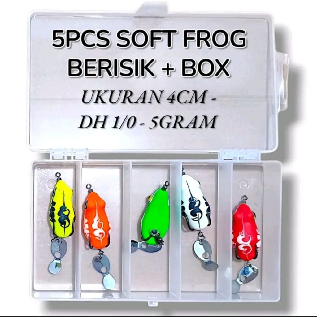 PAKET 5PCS UMPAN CASTING+BOX UMPAN CASTING GABUS DAN TOMAN
