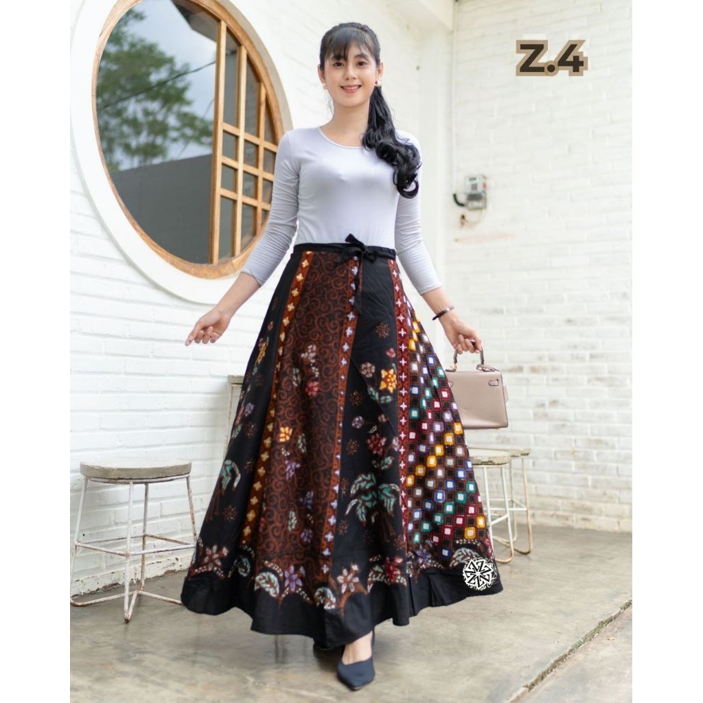 Rok Batik Tulis Ori Model Lilit - Warna Sogan
