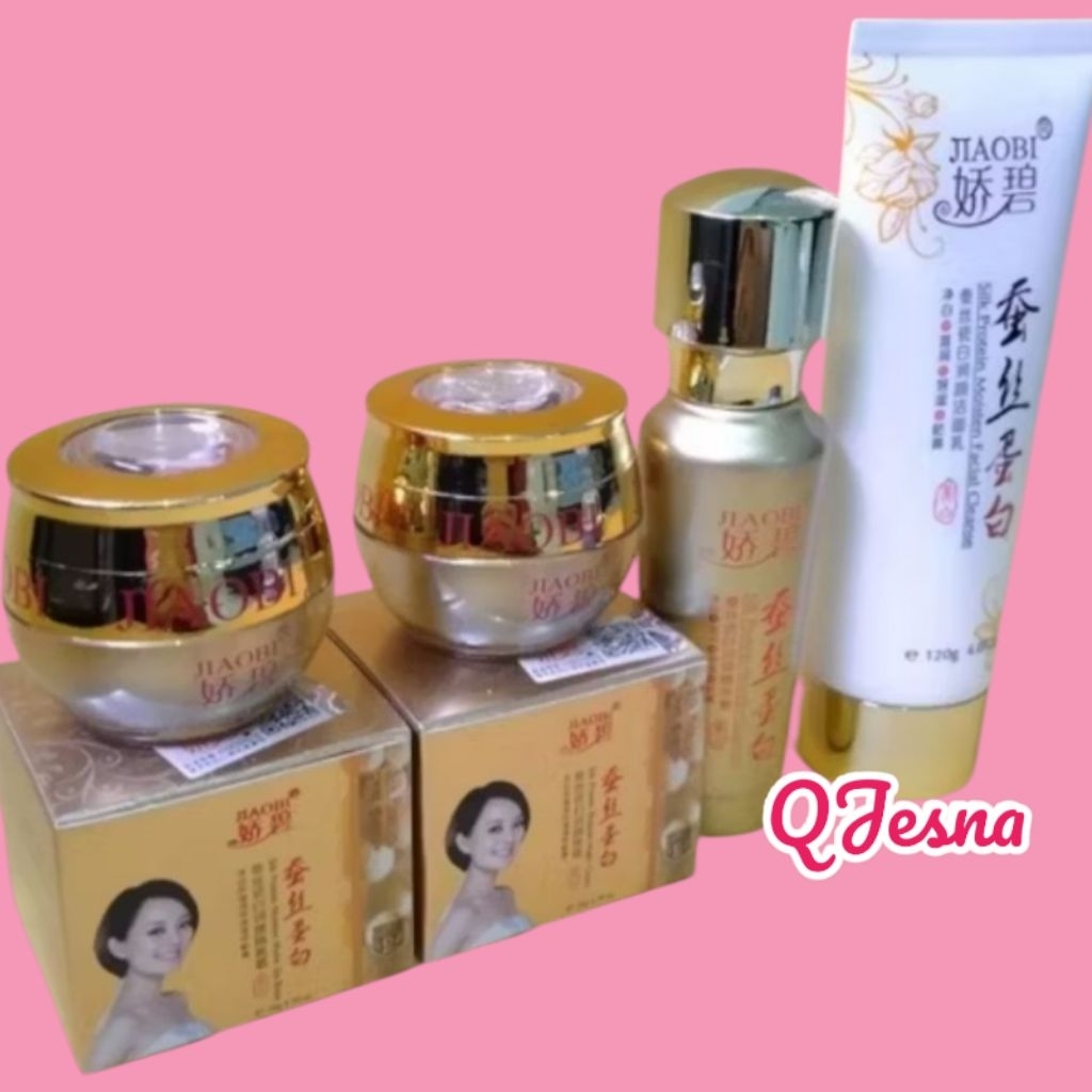 PAKET PEMUTIH WAJAH JIAOBI SABUN SERUM CREAM SIANG MALAM