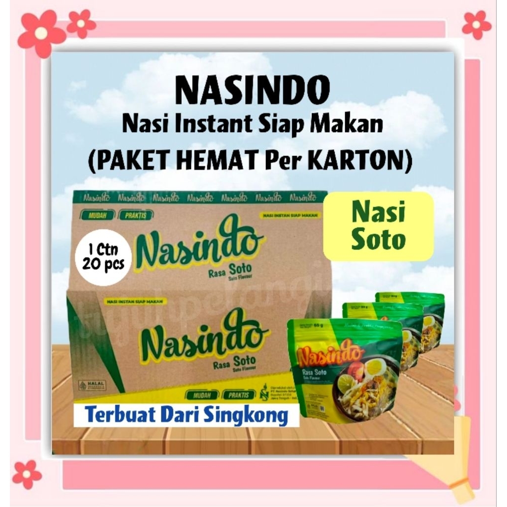 

NASINDO Nasi Soto Instant Siap Makan Halal - Nasindo Karton isi 20 pcs