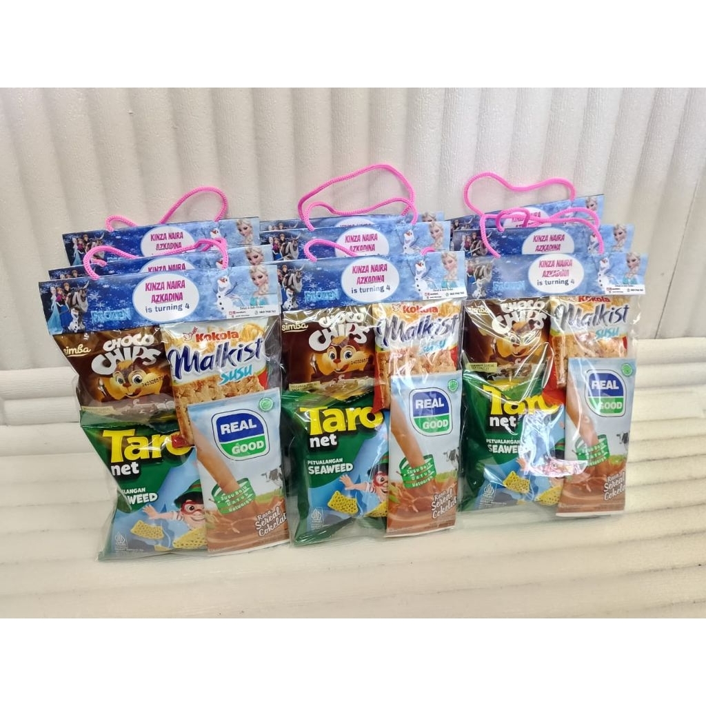 

Paket Snack Mini kemas Label 5rb an || Parcel ulang tahun mini || Snack ultah || Hangtag custom label