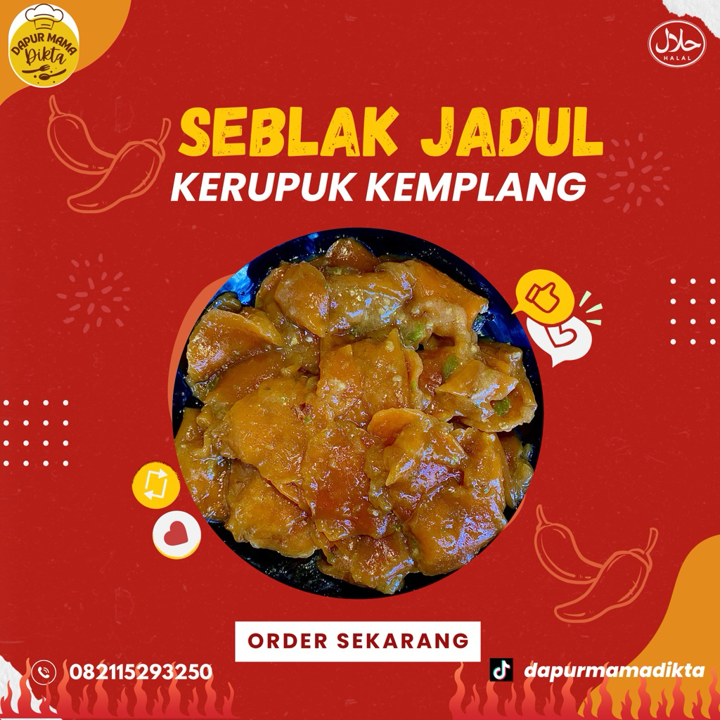 

Seblak jadul kerupuk kemplang kemasan 120gr frozen food