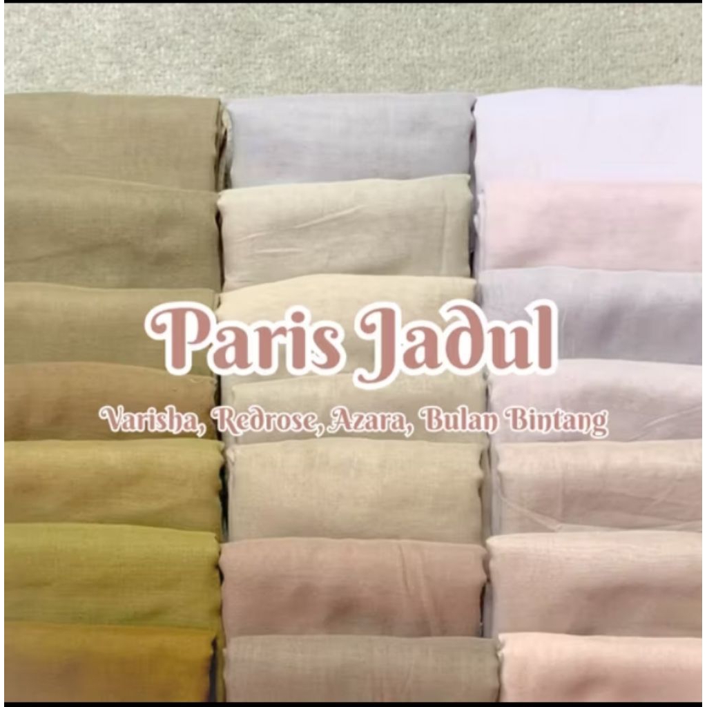 HIJAB PARIS JADUL VARISHA/AZARA super fashion ORIGINAL jilbab Polos Segi Empat