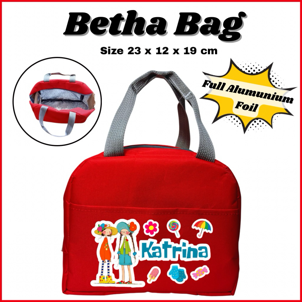 Tas Bekal Thermal Free Custom Nama Tas Betha 3