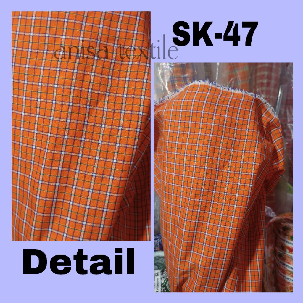 Paling Lengkap Kain Kotak Seragam Sekolah Paud/TK kode sk-47 L 150