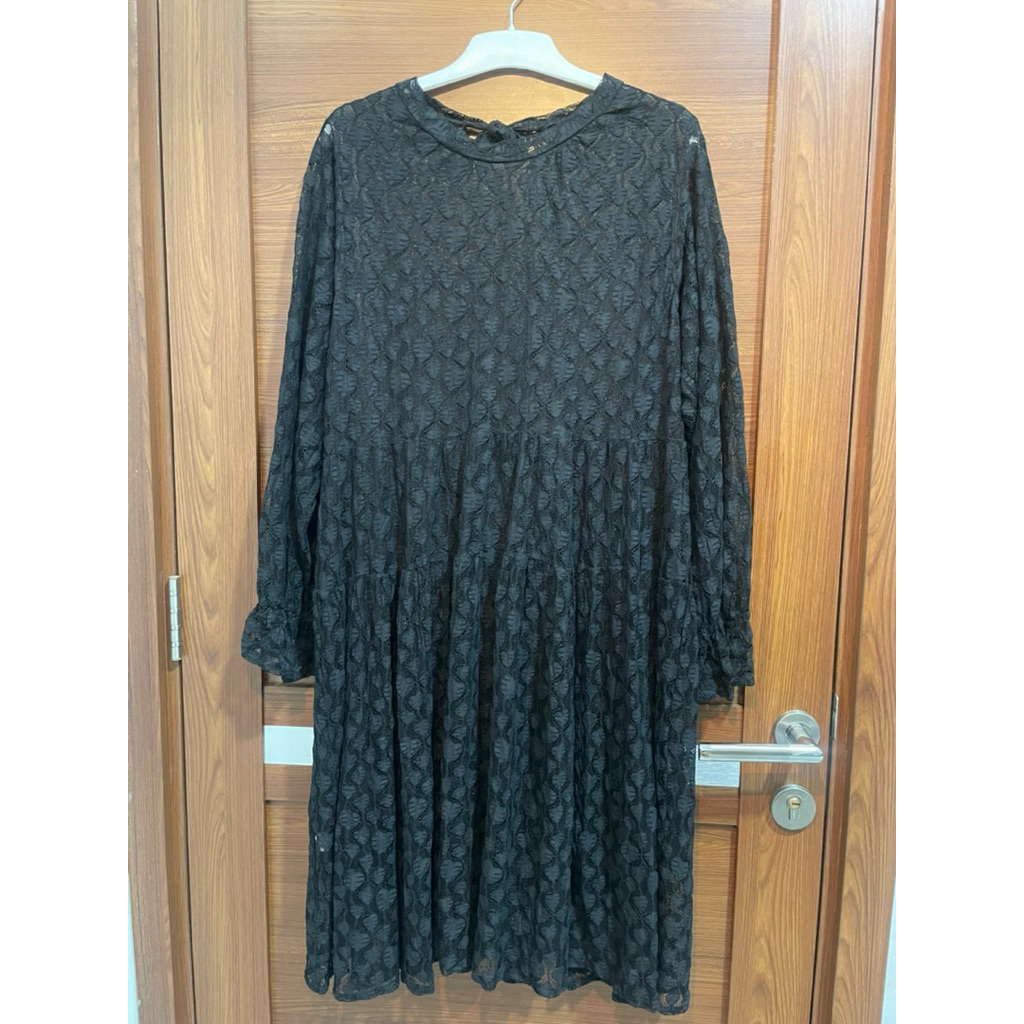 Dress brokat hitam