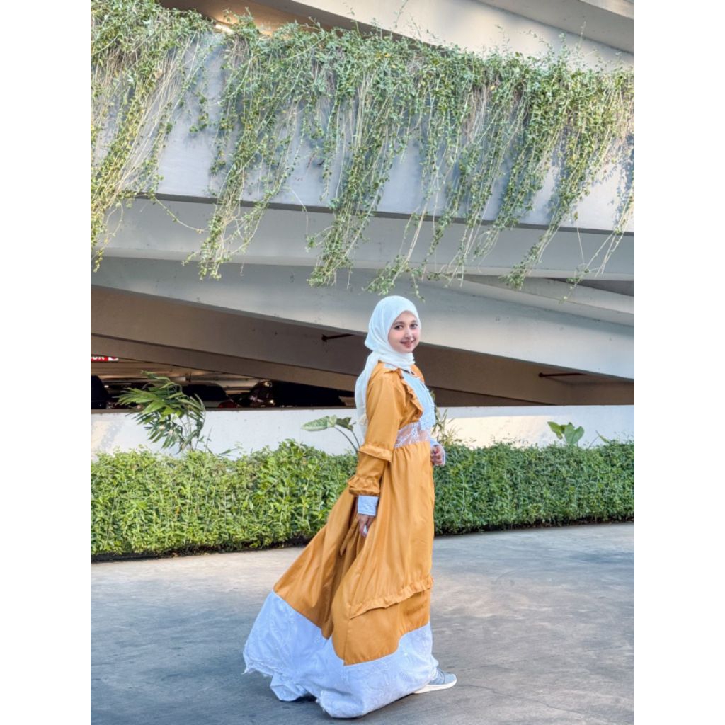 Gamis Gaun Vintage Raya Dress Premium