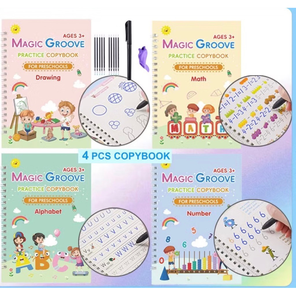 

Buku Edukasi Sank Magic Practice Book 4in1 Isi 4 Buku + Pulpen