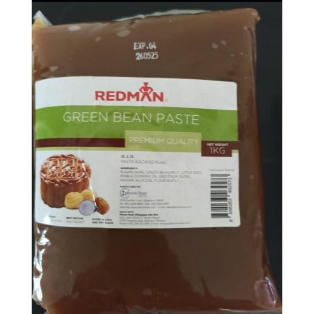 

Redman Mooncake Green Bean Paste 1Kg Premium Quality