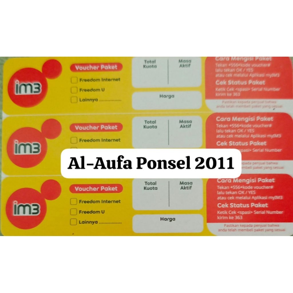 Voucher Indosat kosongan / BELUM ADA KUOTANYA