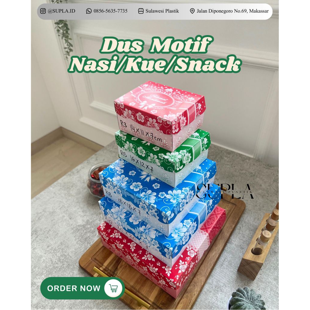 Dus Kotak Motif | Dus Kotak Nasi | Dus Kotak Kue | Dus Kotak Snack | Dus Kotak Makanan | Dus Kotak S