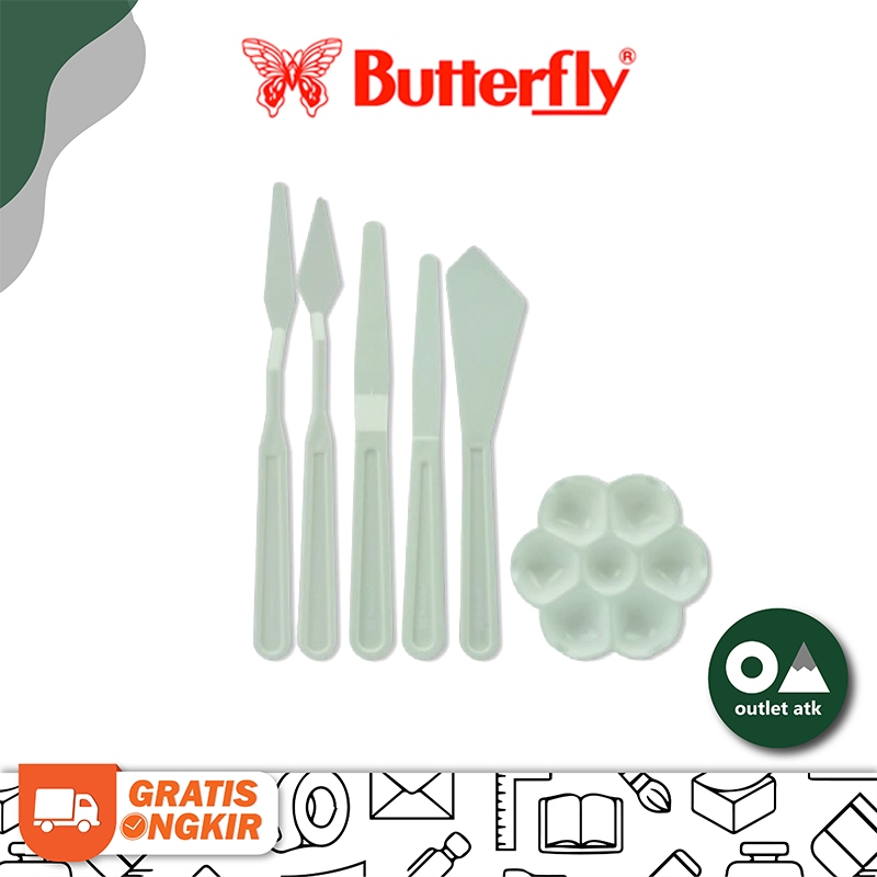 

Special Painting knife Butterfly Plastic Palette Knife Set isi 5