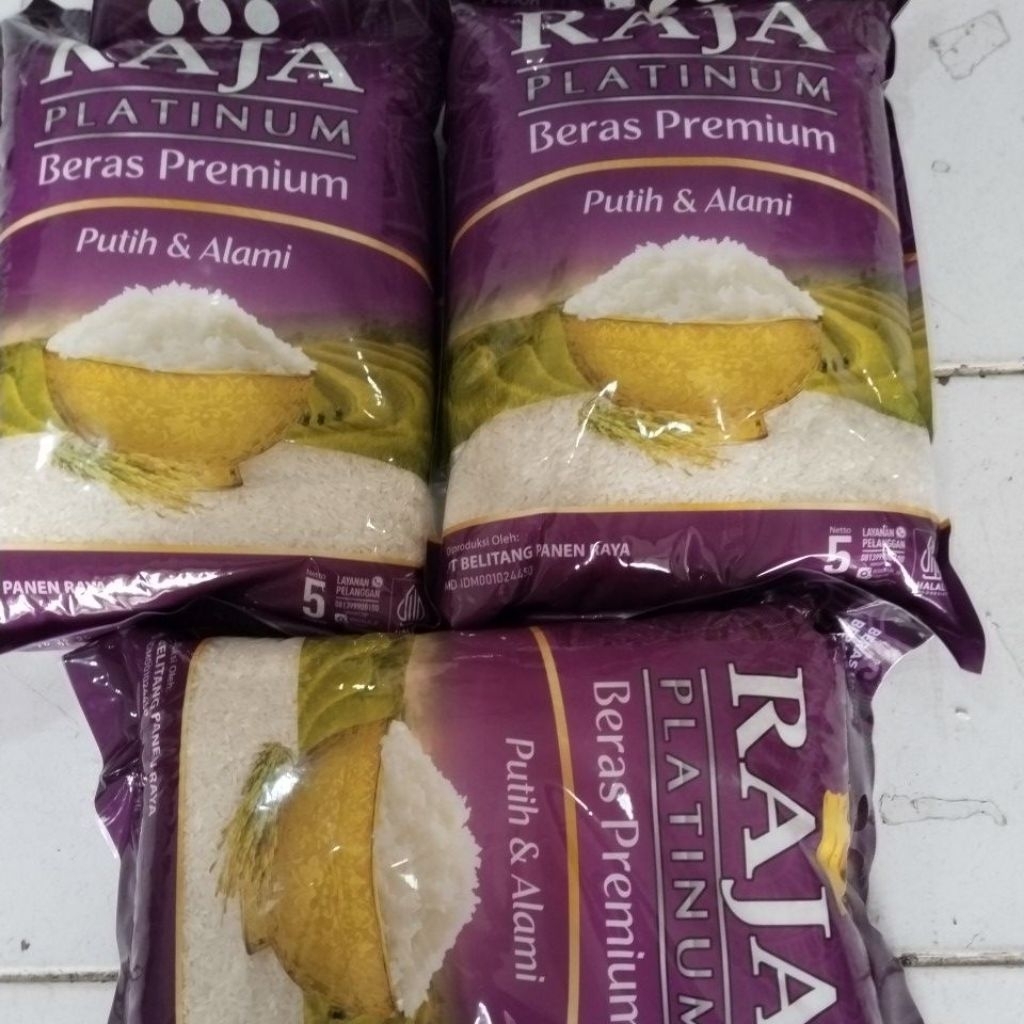 

Beras merek RAJA PLATINUM bundling 3x5kg