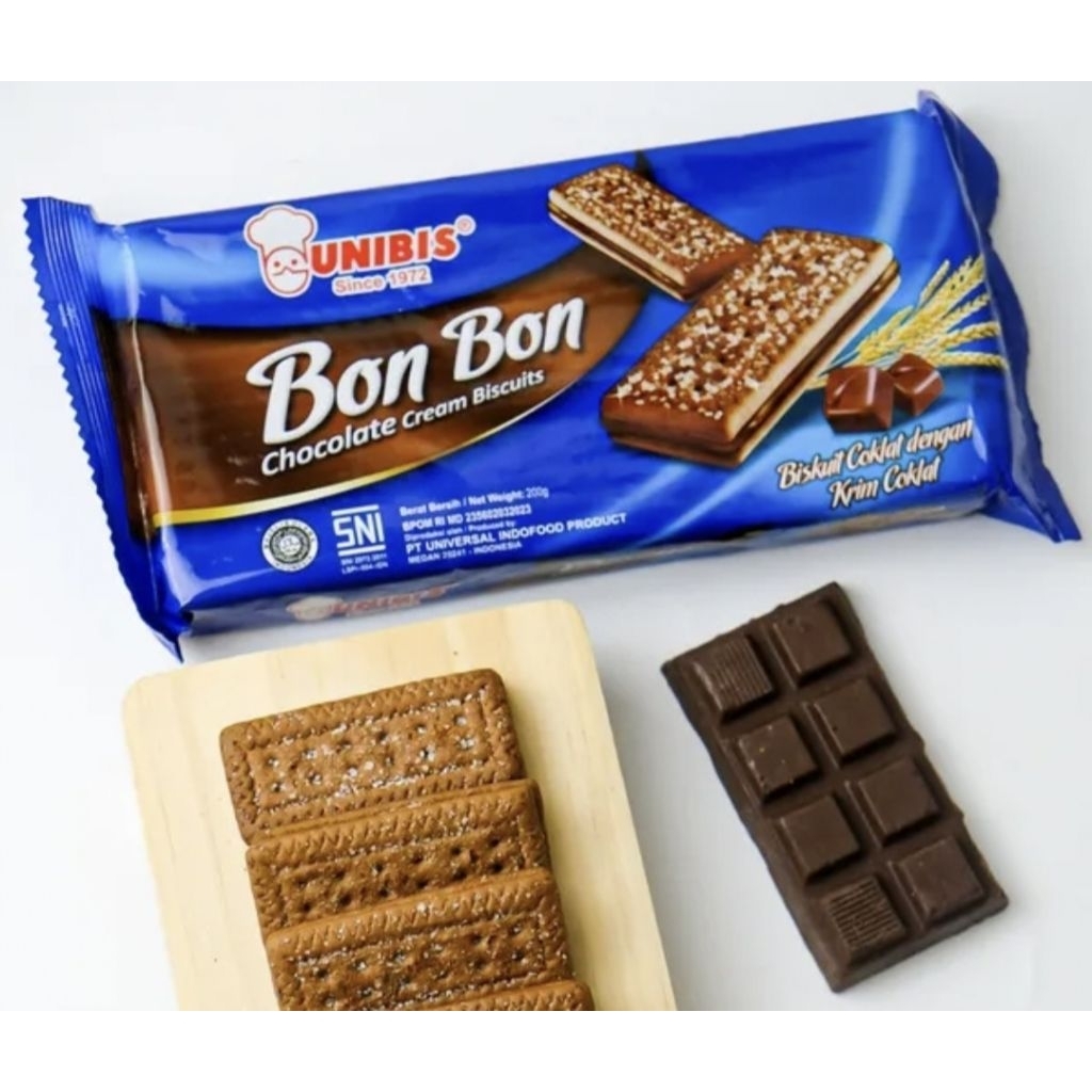 

UNIBIS BON bon Chocolate Cream Biskuit 191 gram / Biskuit bon bon