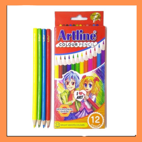 

ARTLINE Pensil 12 warna panjang Hexagonal Shape ECP-A-12S