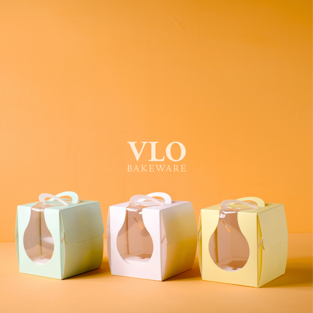 

[1 SET ISI 10 PCS] Kotak kue cupcake brownies tart premium korea | box kue cupcake muat 1 polos