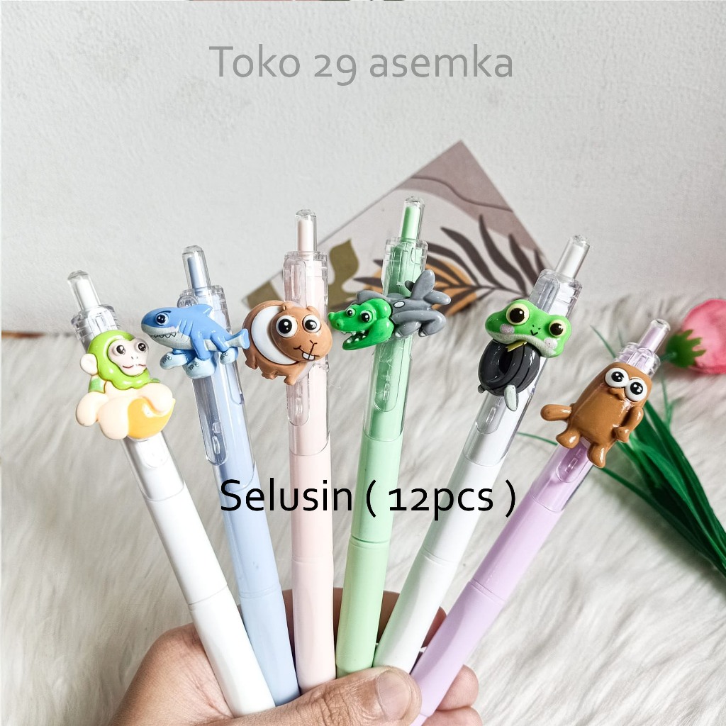 

12PCS SELUSIN PULPEN CETEK RESIN ANOMALI PC-2016 BOLPEN BOLPOIN LUCU ANAK ALAT TULIS SEKOLAH MURAH