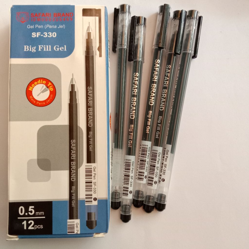 

Pulpen Big Fill Gel SAFARI 0,5mm ISI 12PCS