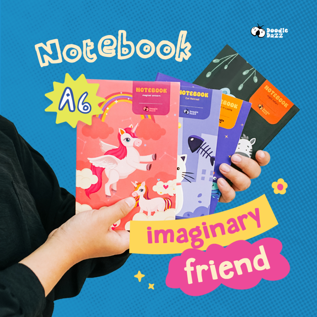 

Doodle Dazz Mini Notebook A6 Imaginary | Notes Anak anak 50 Lembar 100 Halaman| Buku Anak Anak Motif Lucu