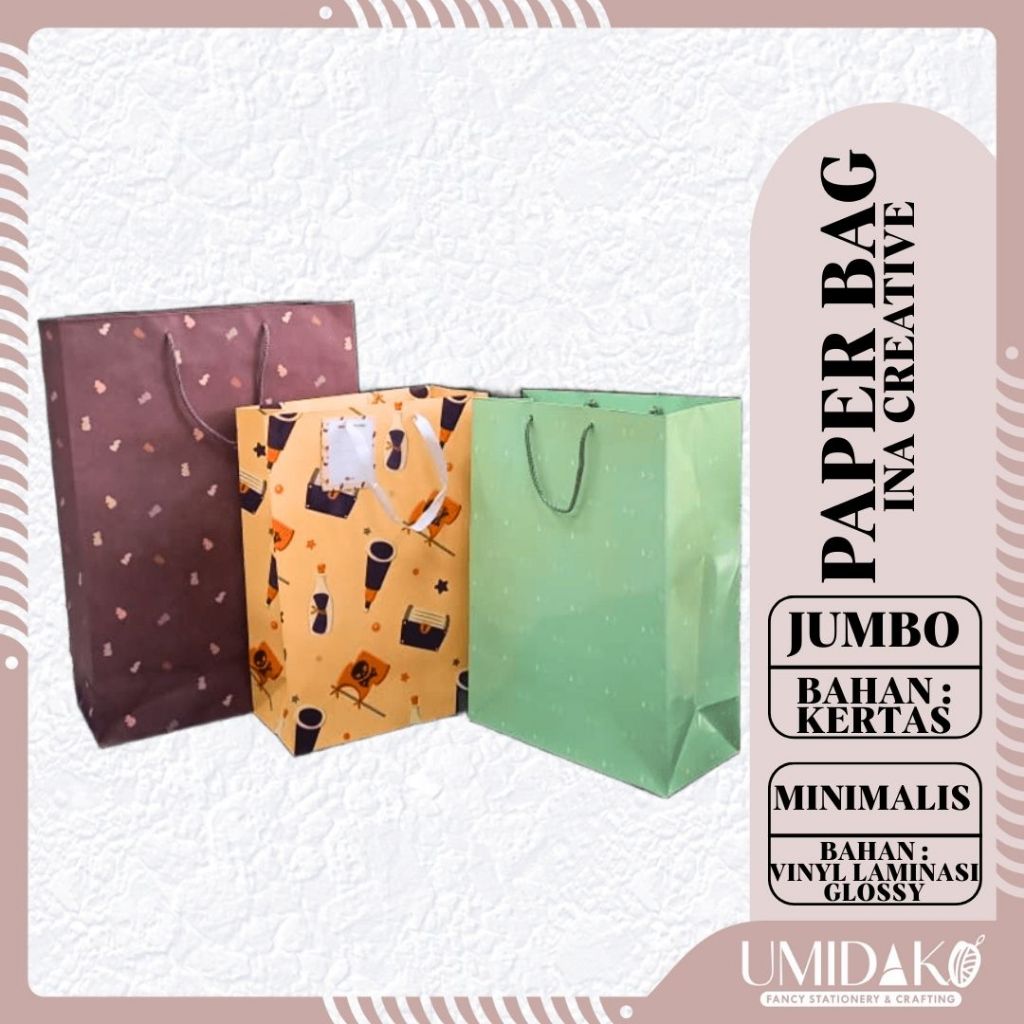 

[UMIDAKO] PAPER BAG INA CREATIVE JUMBO & MINIMALIS / INA CREATIVE