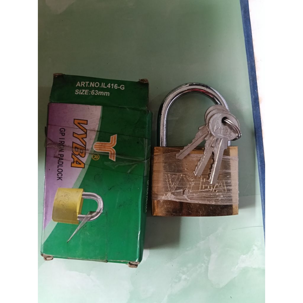 63MM GEMBOK VYBA PADLOCK. GEMBOK VYBA 63MM. GEMBOK KUNINGAN
