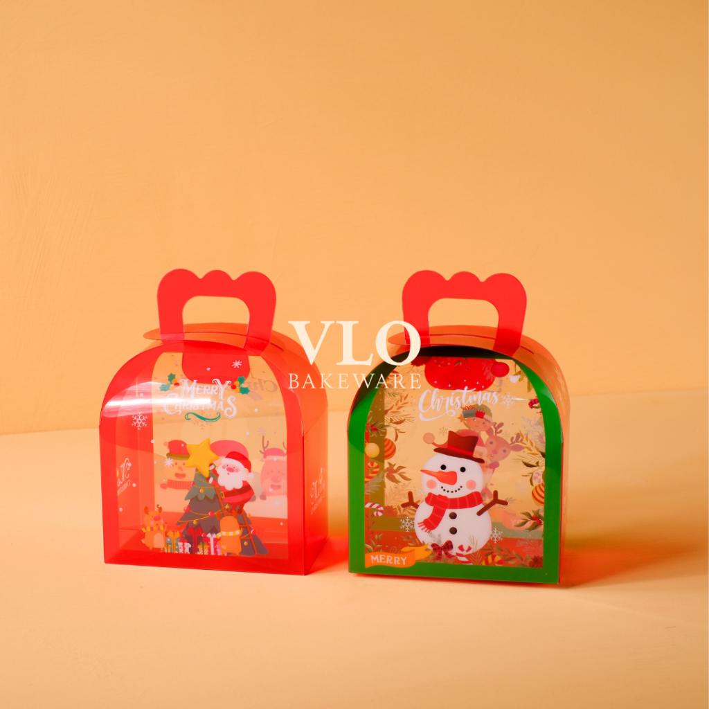 

[1 SET ISI 10 PCS] Kotak kue hampers natal | packaging hampers natal premium