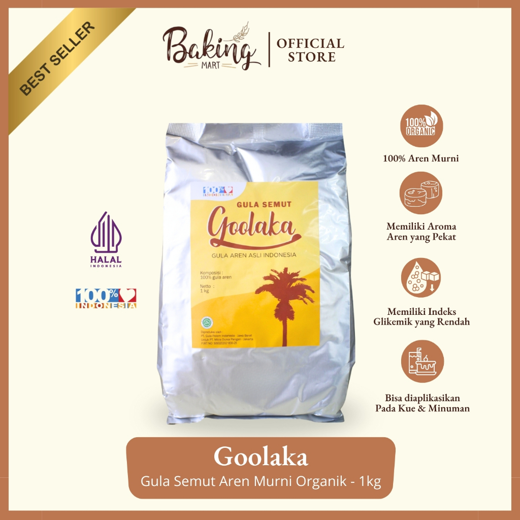 

Goolaka Gula Semut Aren Murni Organik - 1kg