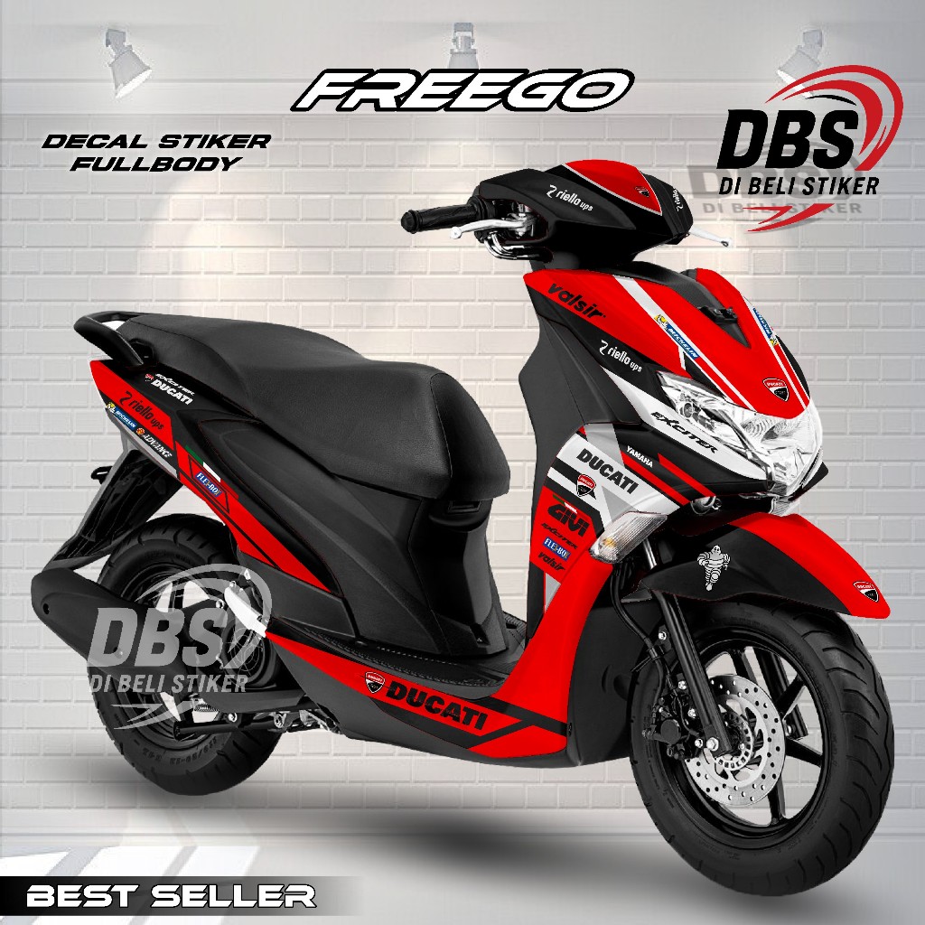 TERBARU Decal Stiker FREEGO Fullbody / Stiker Variasi freego fulbody Trend Ducati DBS232