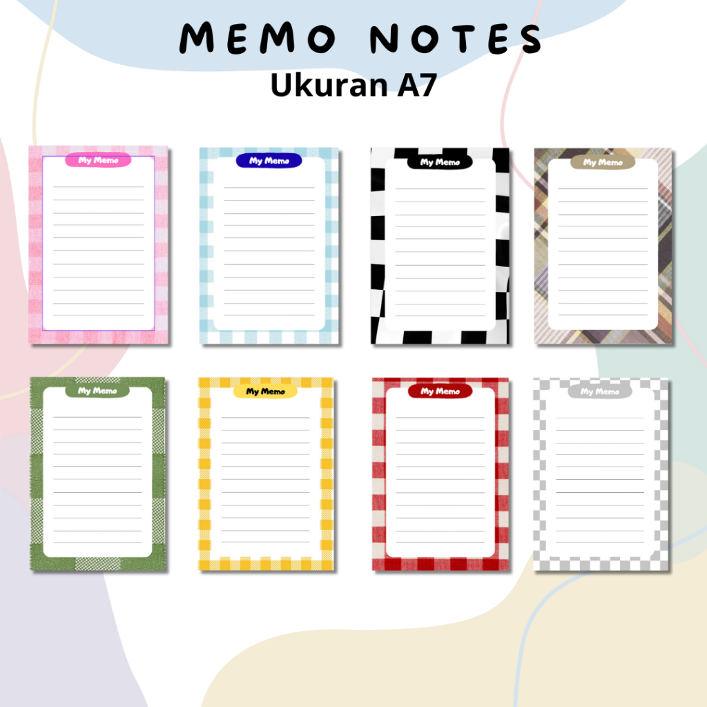 

Memo Pad Memo Note Buku Note A7 75 gsm isi 50 LEMBAR by Kirei Project