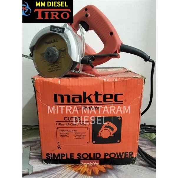 Mesin Potong Keramik Maktec MT410 (110mm) / Mesin Gergaji Keramik Maktec MT-410 Tile Cutter Makita