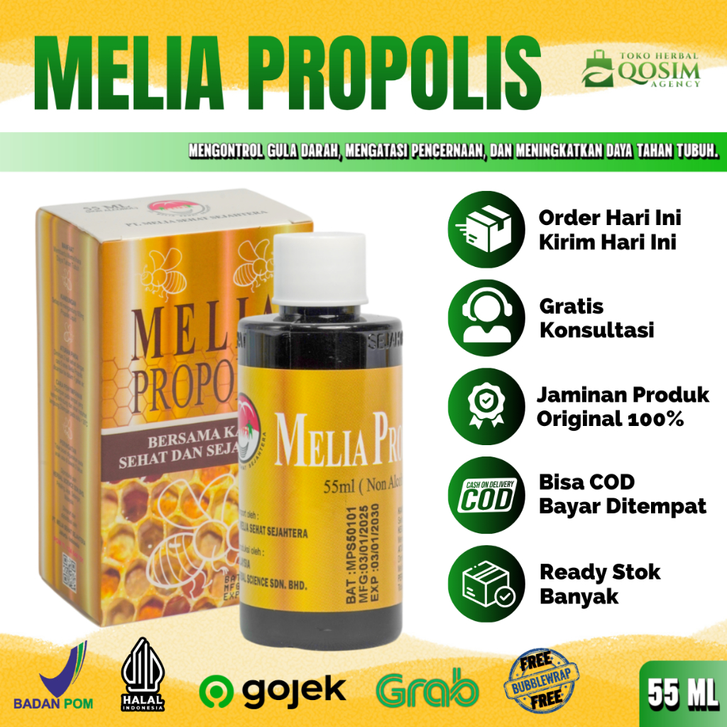 Melia Propolis 55ml Original | Propolis Melia Sehat Sejahtera