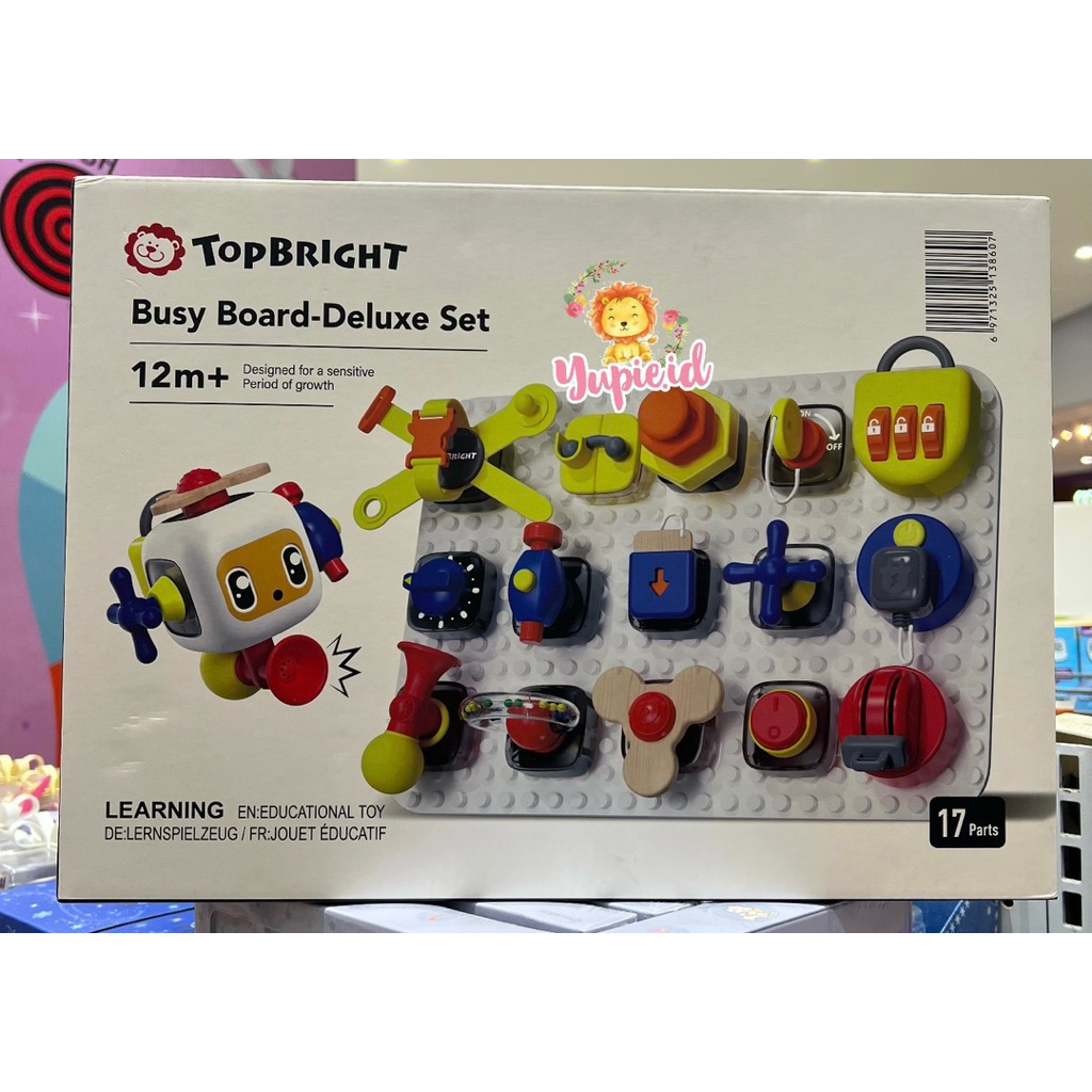 top bright busy board deluxe set / mainan motorik anak