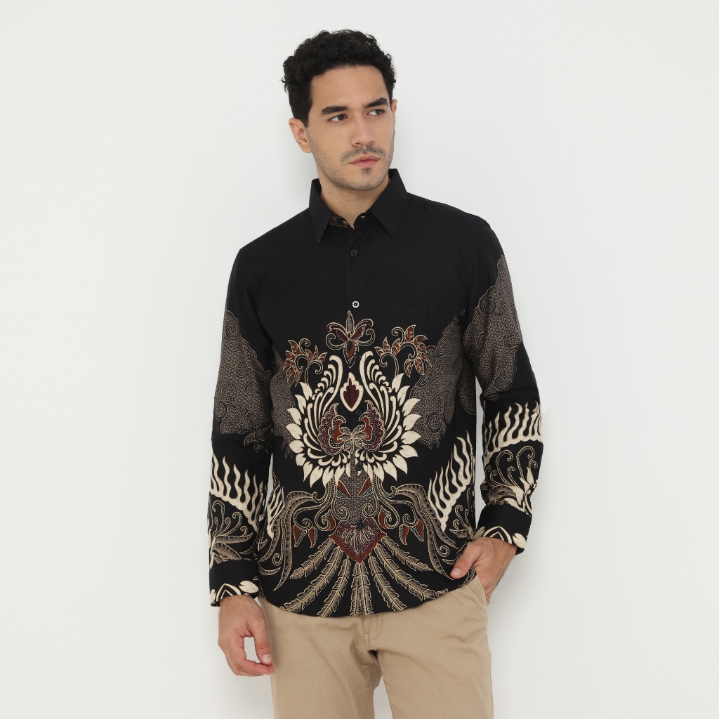 Platini Kemeja Batik Pria Lengan Panjang Katun 36102