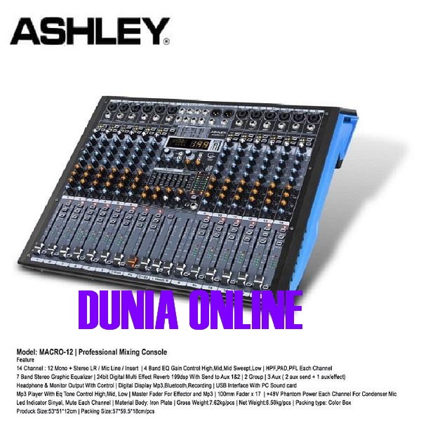 MIXER AUDIO ASHLEY MACRO 12 / MACRO12 ORIGINAL 12 CHANNEL