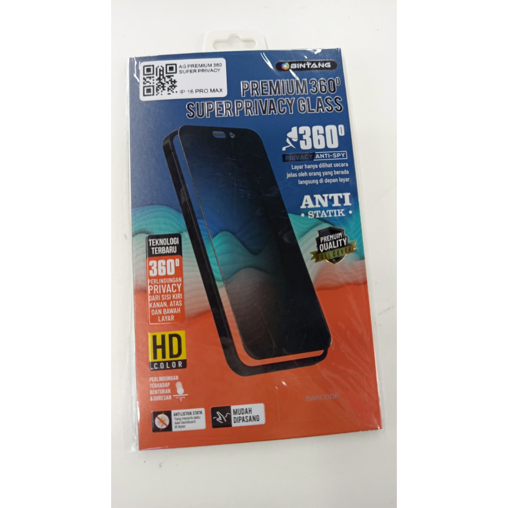 AG PREMIUM 360 SUPER PRIVACY IPHONE 16 PRO MAX ANTI SPY