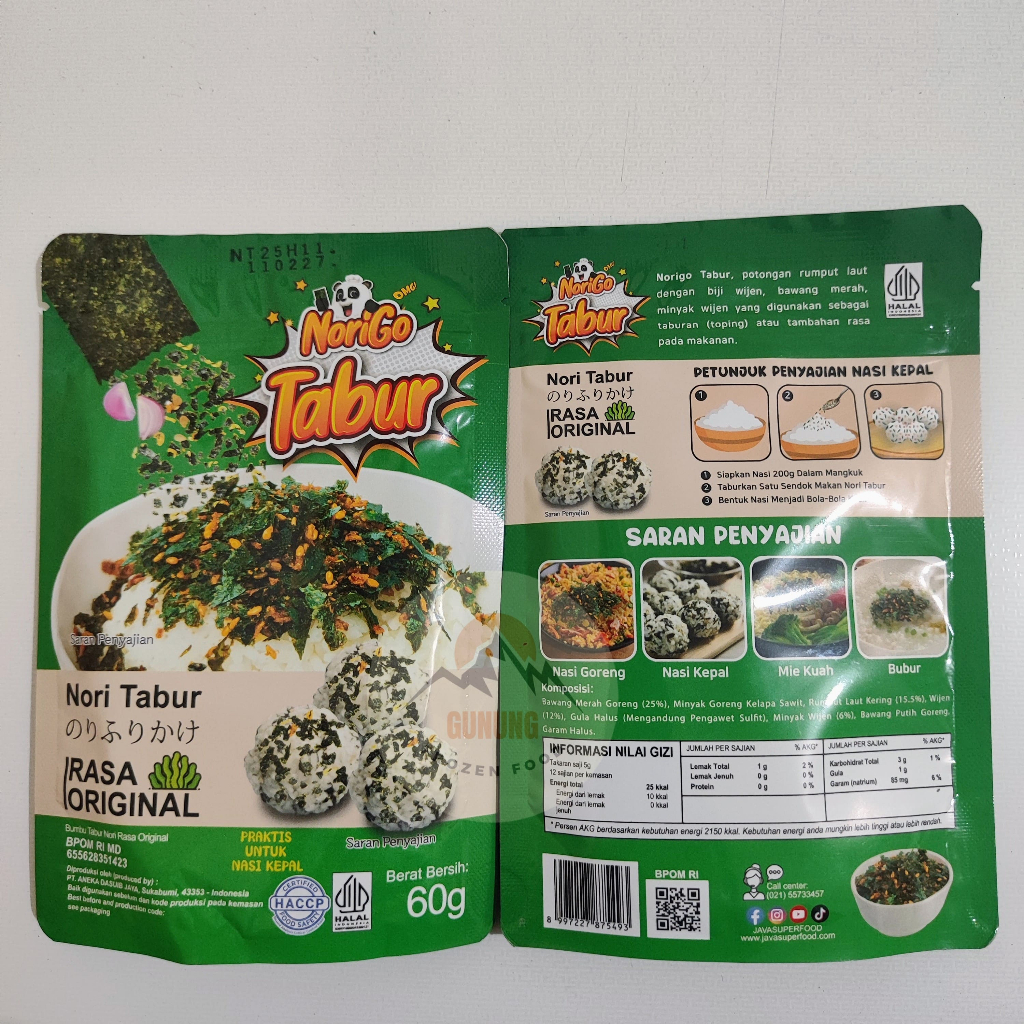 

NoriGo Tabur rasa Original 60gr