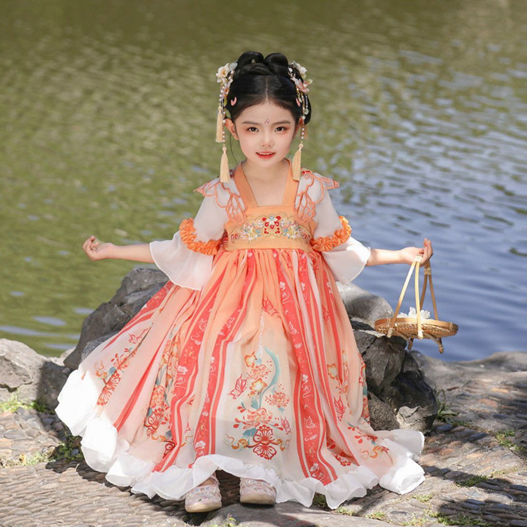 Qipao anak baju anak china dress hanfu tradisional kostum China pakaian Negera